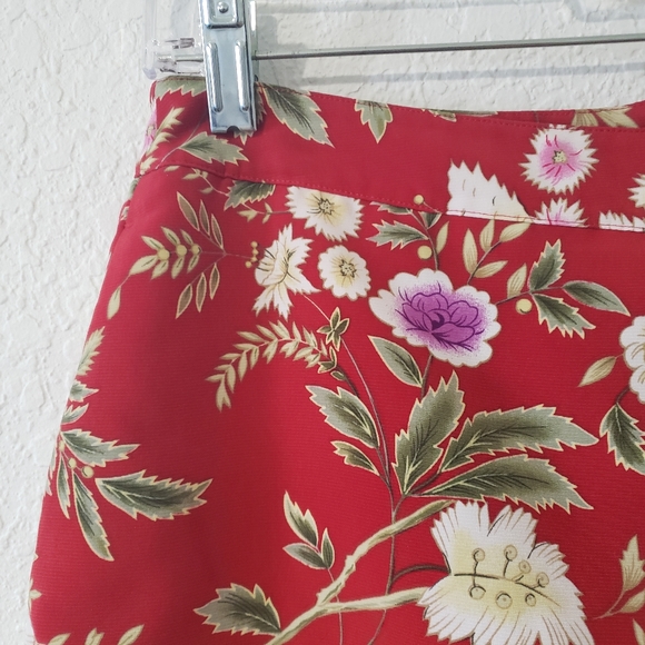 EP Pro Red Floral Golf Skort size 6 Chinoiserie - Picture 4 of 14